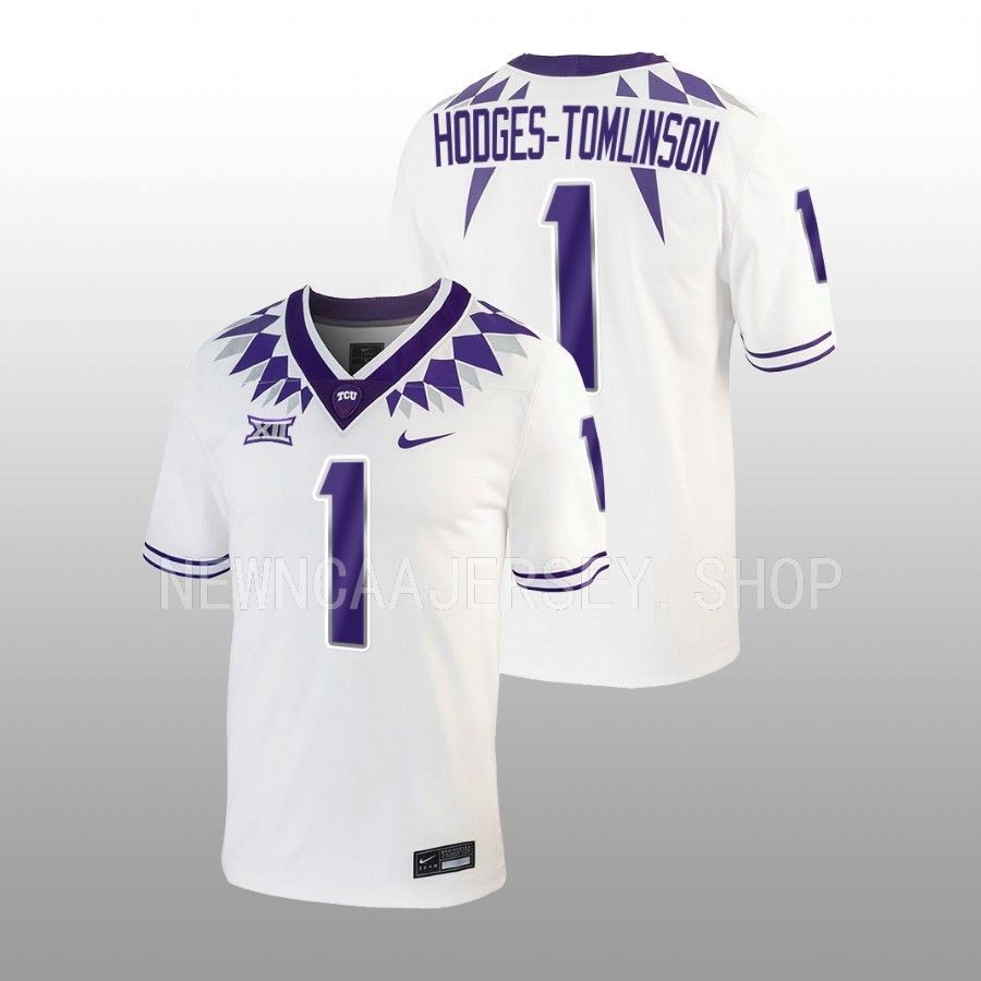 tcu horned frogs tre'vius hodges tomlinson white untouchable football game jersey