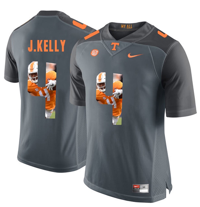 tennessee volunteers grey john kelly player fashion jersey