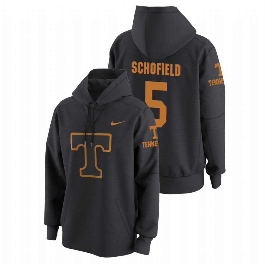 tennessee volunteers pullover admiral schofield anthracite tech travel men's hoodie