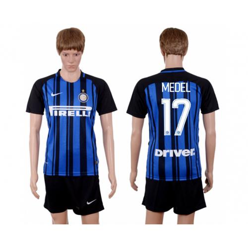ter Milan #17 Medel Home Soccer Club Jersey