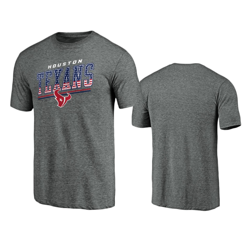 texans gray team freedom tri blend t shirt