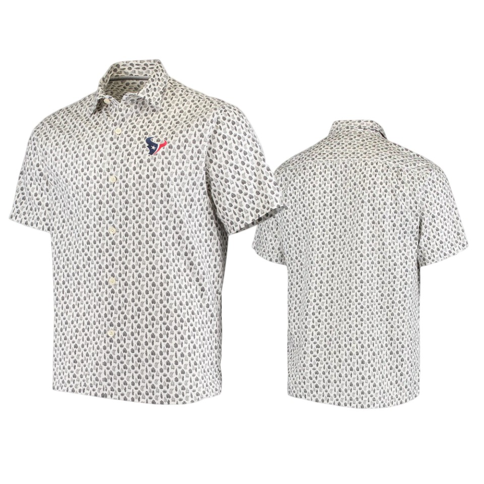 texans white baja mar woven shirt