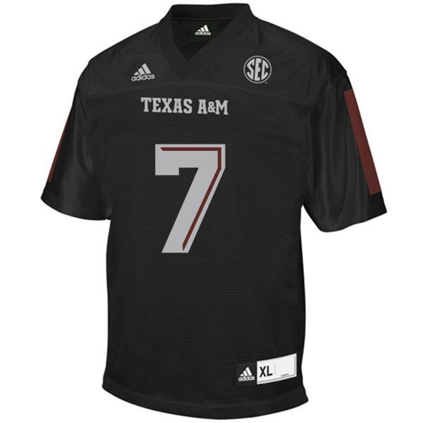 texas a&m aggies 7 kenny hill black football youth jersey