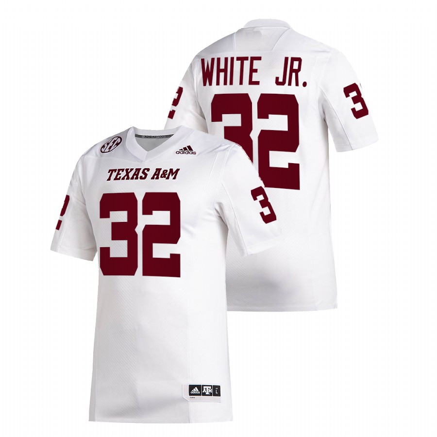 texas a&m aggies andre white jr. white college football jersey