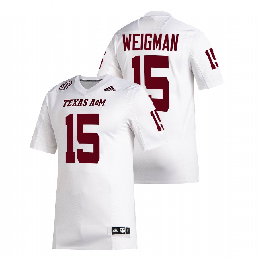texas a&m aggies conner weigman white college football jersey