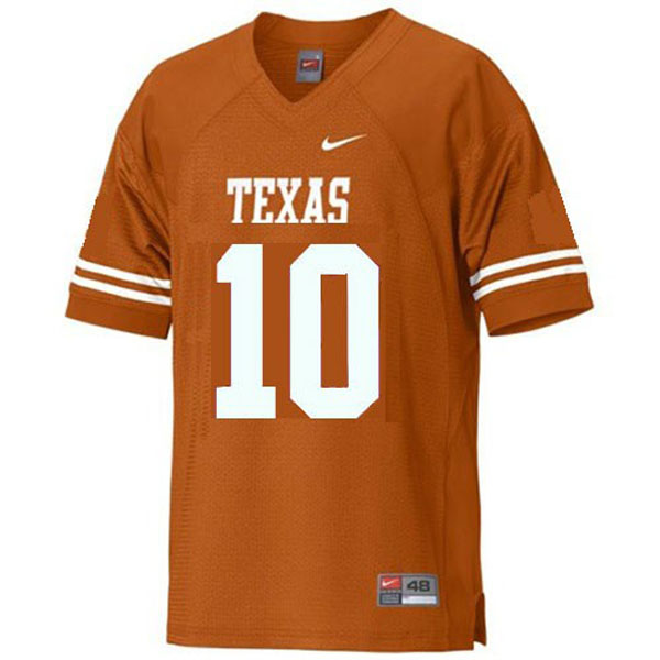 texas longhorns 10 vince young orange football youth jersey