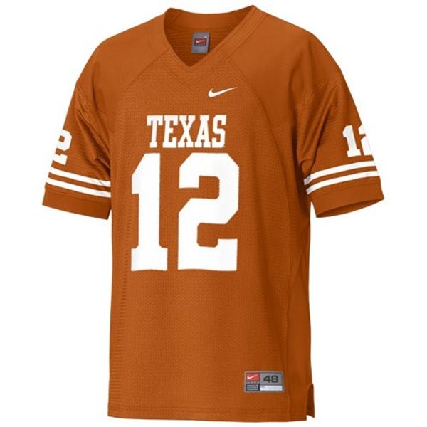 texas longhorns 12 colt mccoy orange football youth jersey
