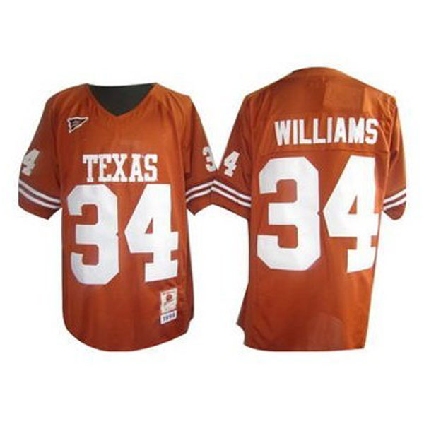 texas longhorns 34 ricky williams orange football youth jersey