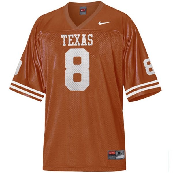 texas longhorns 8 jordan shipley orange football youth jersey