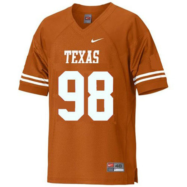 texas longhorns 98 brian orakpo orange football youth jersey