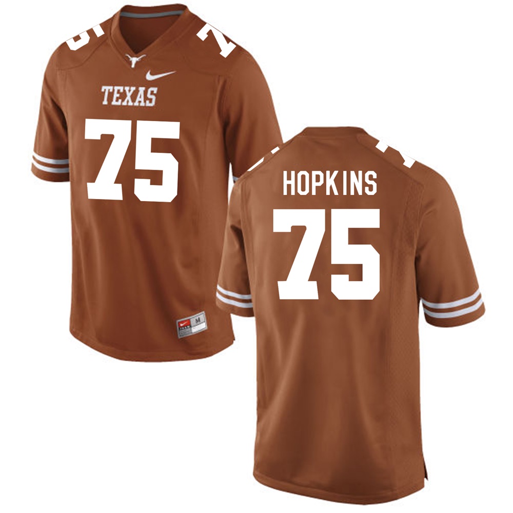 texas longhorns brunt orange trey hopkins college football jersey