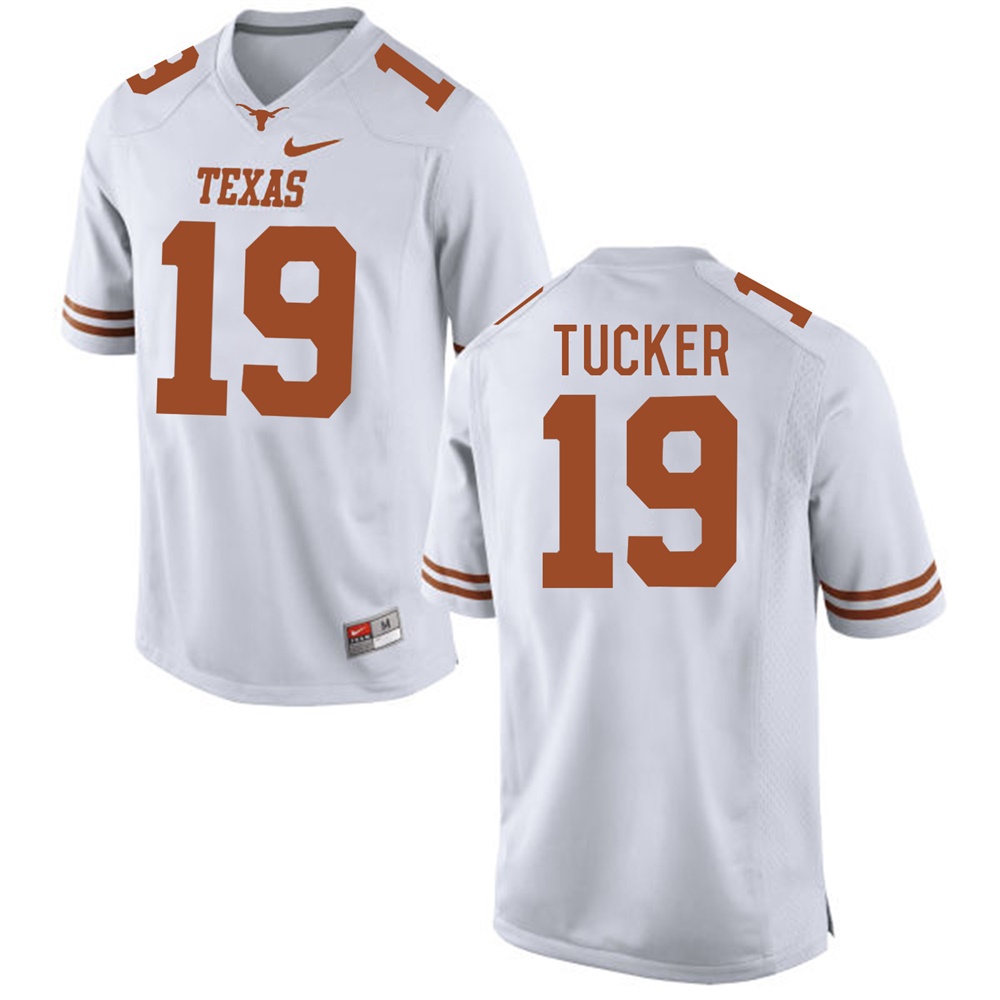 texas longhorns white justin tucker college football jersey