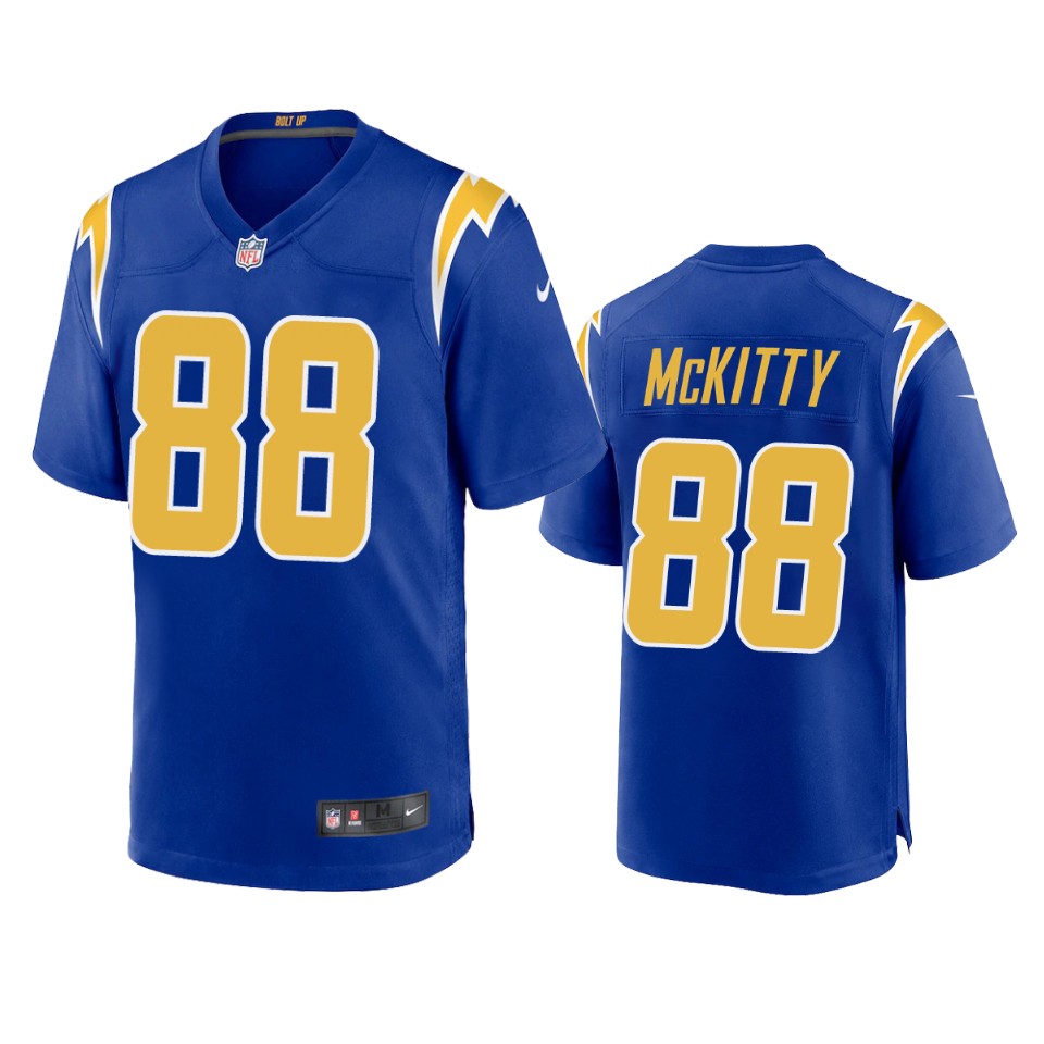 tre' mckitty chargers royal alternate game jersey