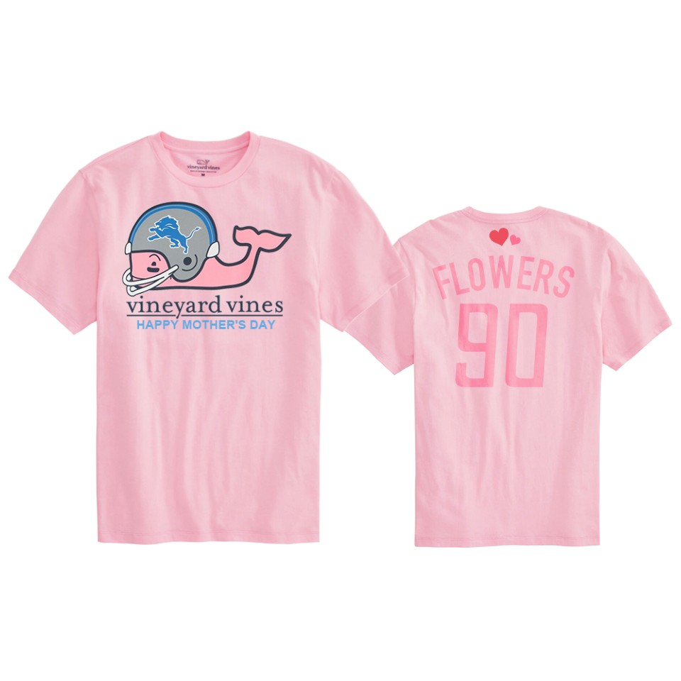 trey flowers lions pink mother's day t shirt