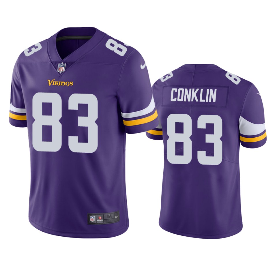 tyler conklin vikings purple vapor jersey