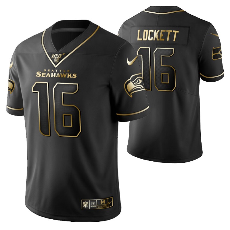 tyler lockett 100th season black jersey stitched