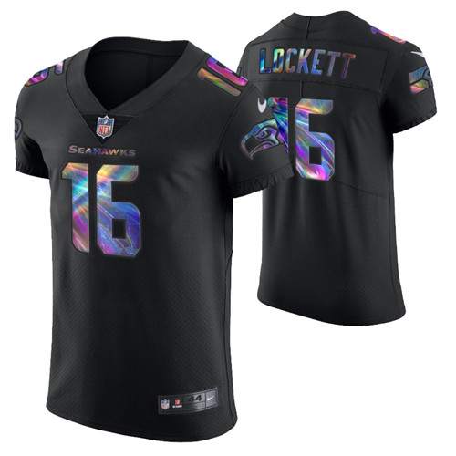 tyler lockett golden edition jersey vapor elite black holographic stitched