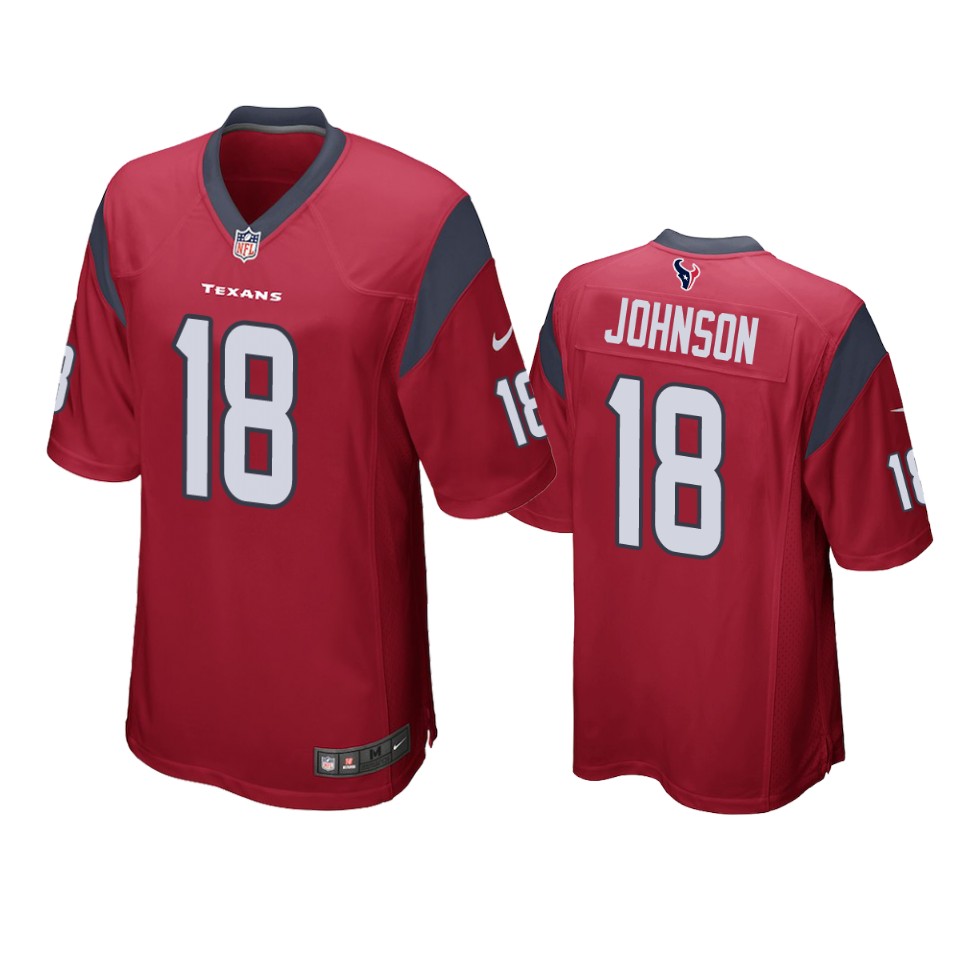 tyron johnson texans red game jersey