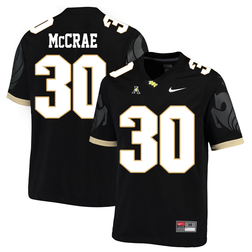 ucf knights black greg mccrae college football player jersey