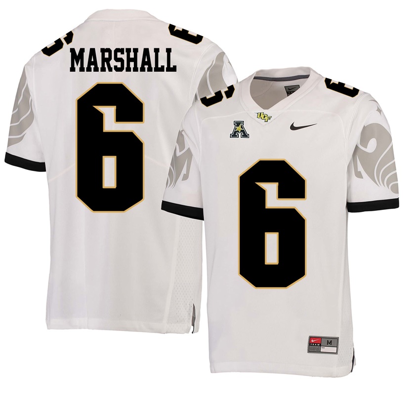 ucf knights white brandon marshall college football player jersey