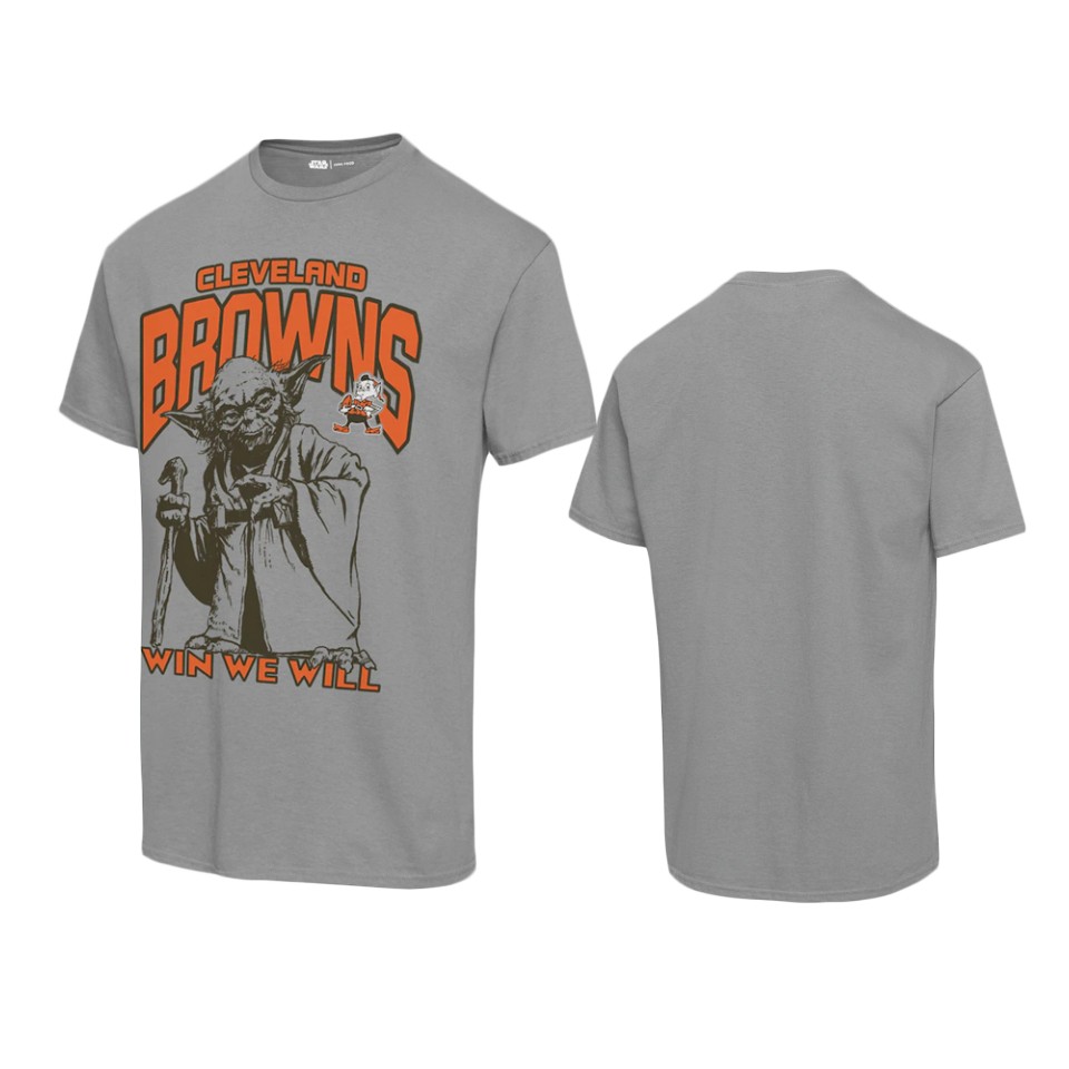 unisex browns graphite disney star wars yoda win we will t shirt