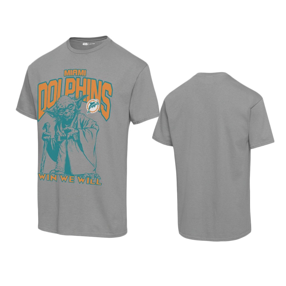unisex dolphins graphite disney star wars yoda win we will t shirt