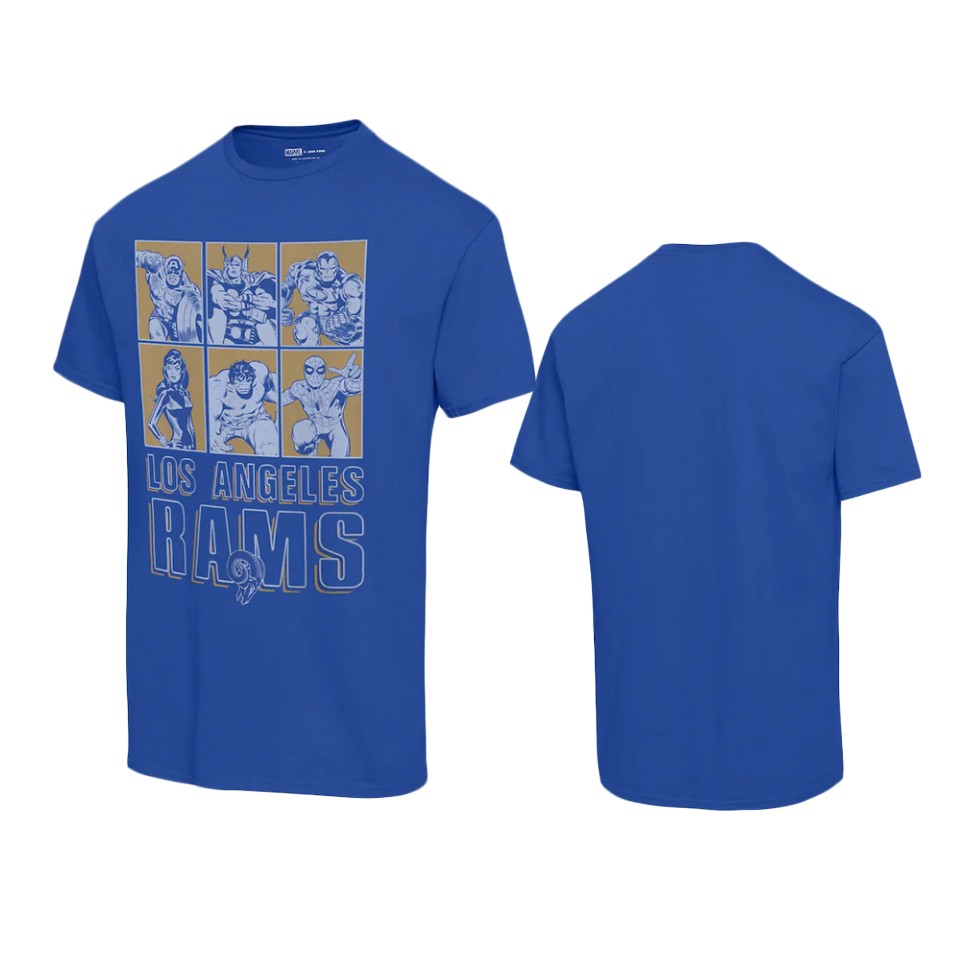 unisex rams royal disney marvel avengers line up t shirt