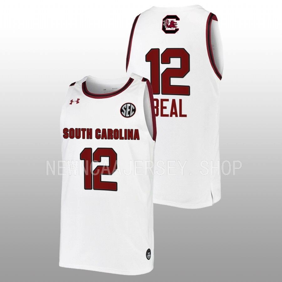 unisex south carolina gamecocks brea beal 2022 23 women's basketball white jersey