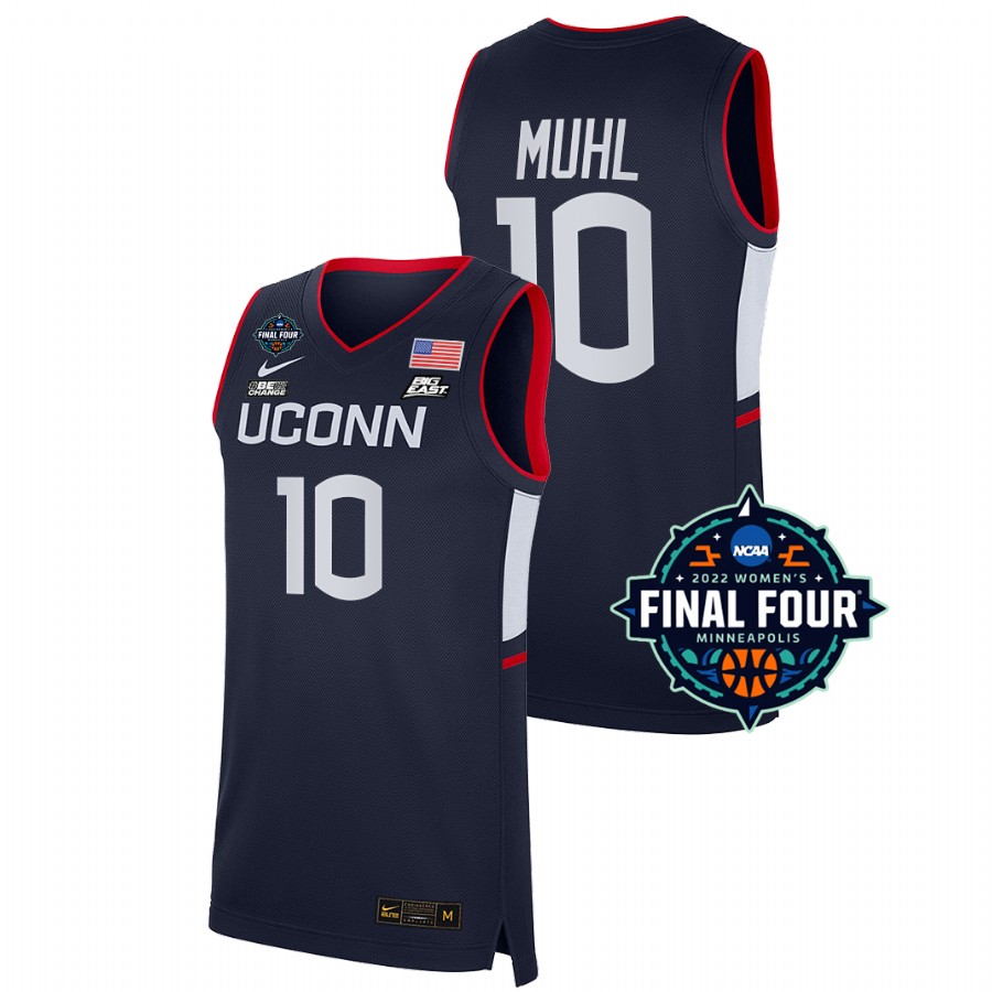 unisex uconn huskies nika muhl navy 2022 march madness final four ncaa women's basketball jersey