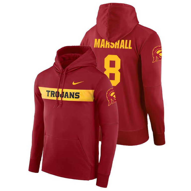 usc trojans football performance iman marshall cardinal sideline seismic men's hoodie