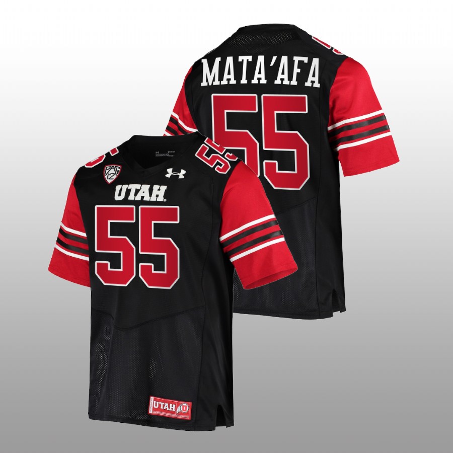 utah utes andrew mata'afa black college football jersey