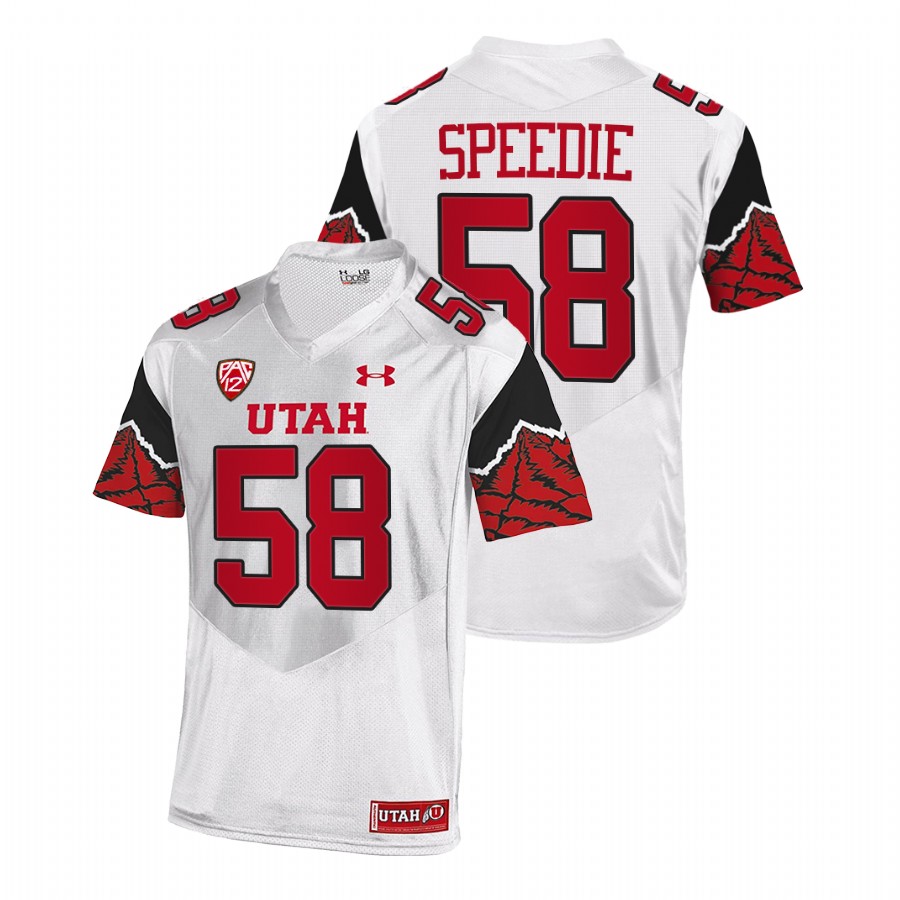 utah utes mac speedie white college football nfl alumni jersey