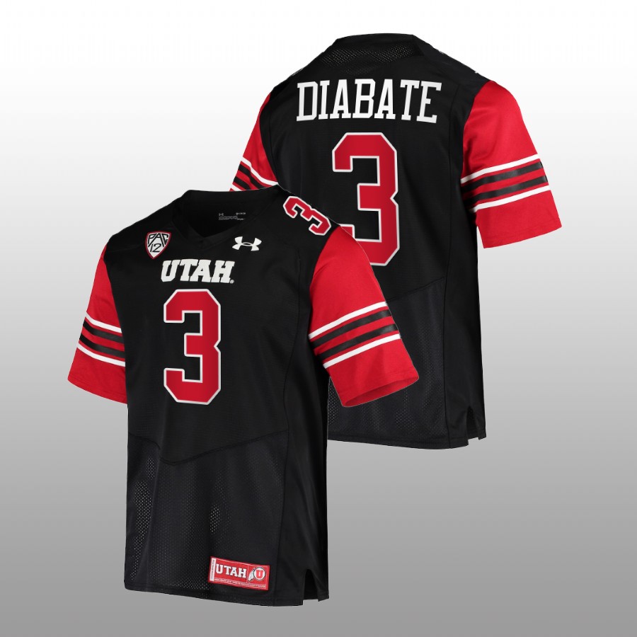 utah utes mohamoud diabate black college football jersey