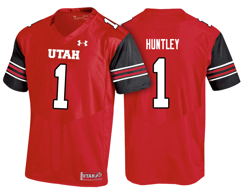 utah utes red tyler huntley college football jersey