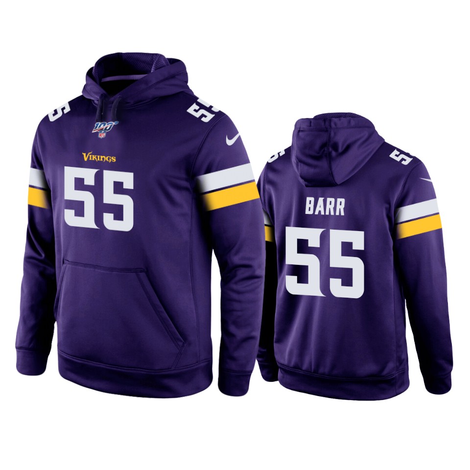 vikings anthony barr purple game 100th season hoodie