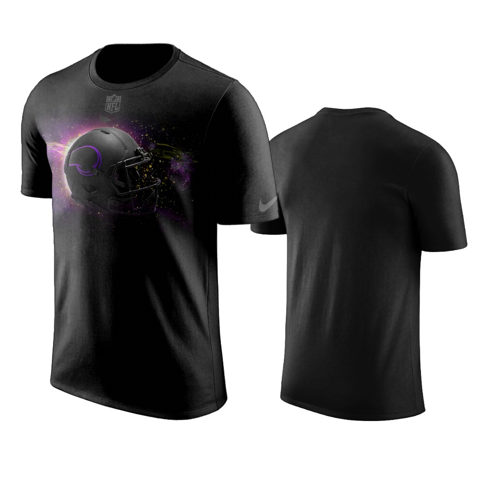 vikings black helmet t shirt