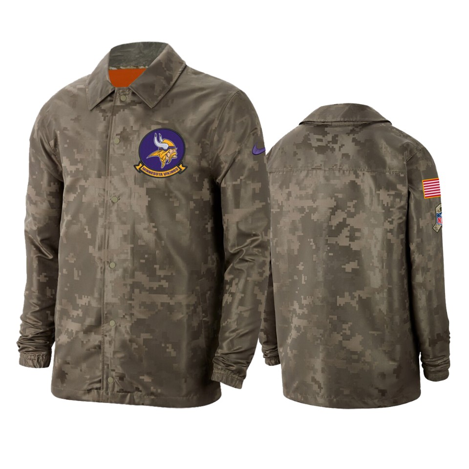 vikings camo 2019 salute to service sideline jacket