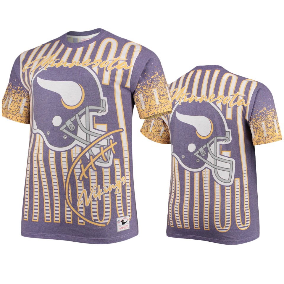vikings heathered purple jumbotron t shirt