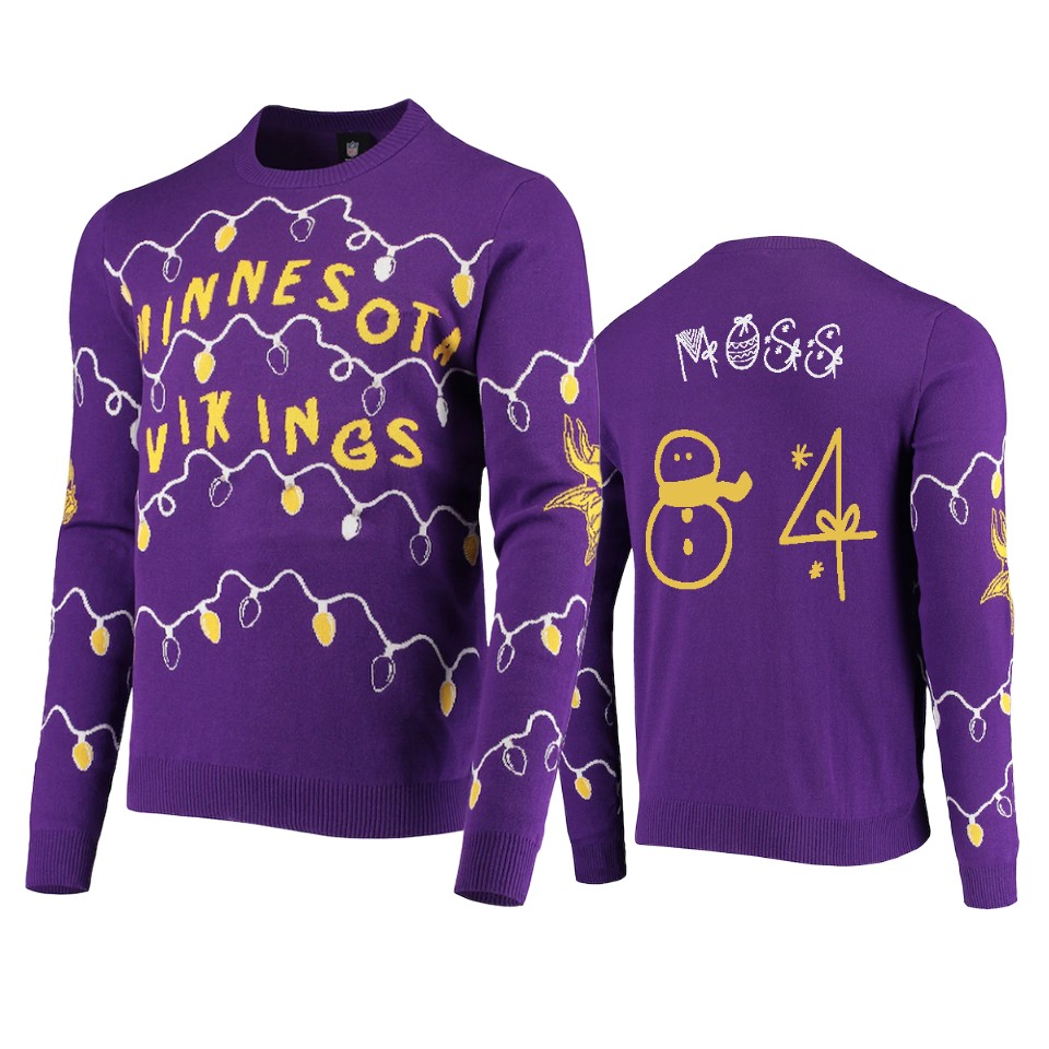 vikings randy moss purple ugly christmas gifts sweater