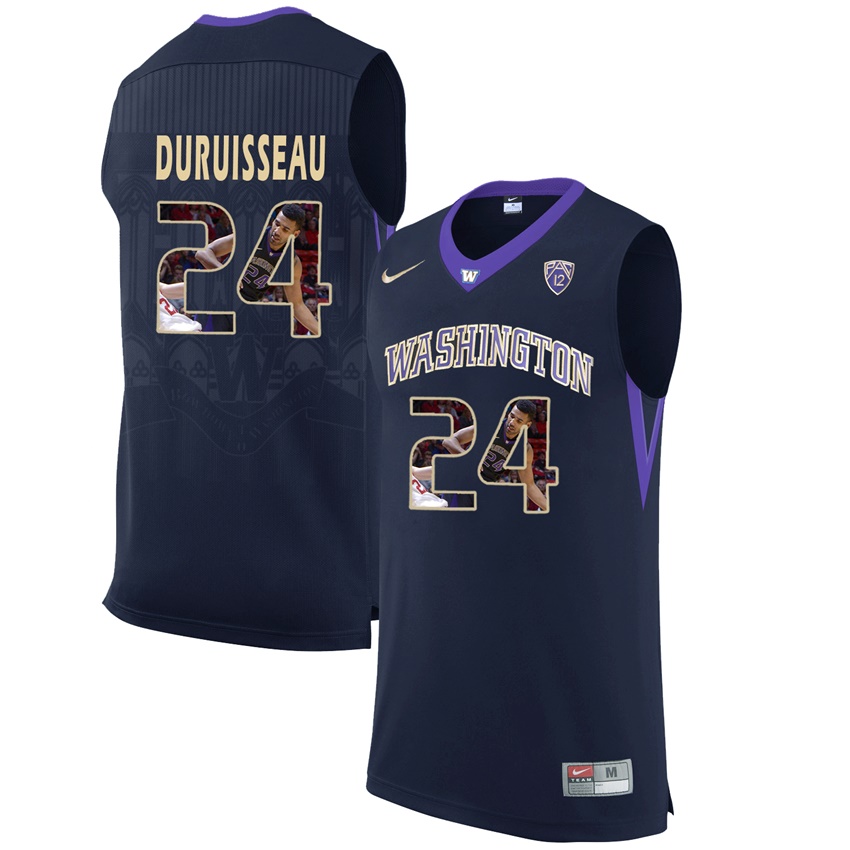 washington huskies black 24 devenir duruisseau ncaa college basketball player portrait fashion jersey