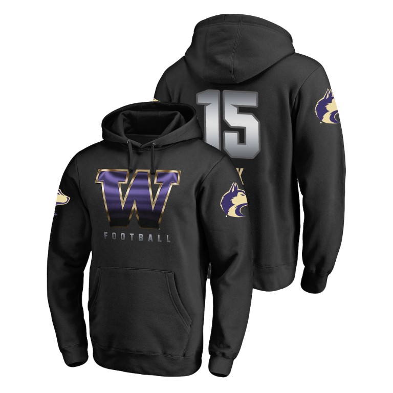 washington huskies football alex cook black midnight mascot men's hoodie