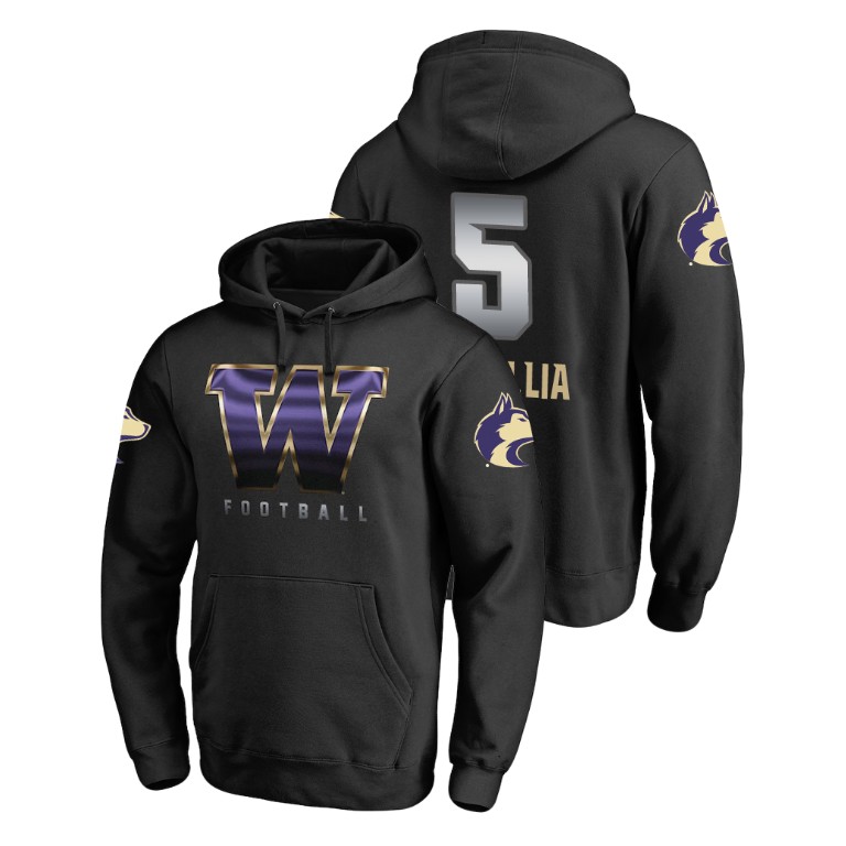 washington huskies football andre baccellia black midnight mascot men's hoodie