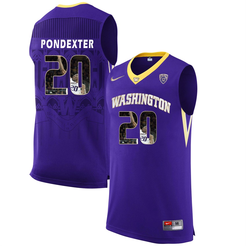 washington huskies purple 20 quincy pondexter ncaa college basketball player portrait fashion jersey