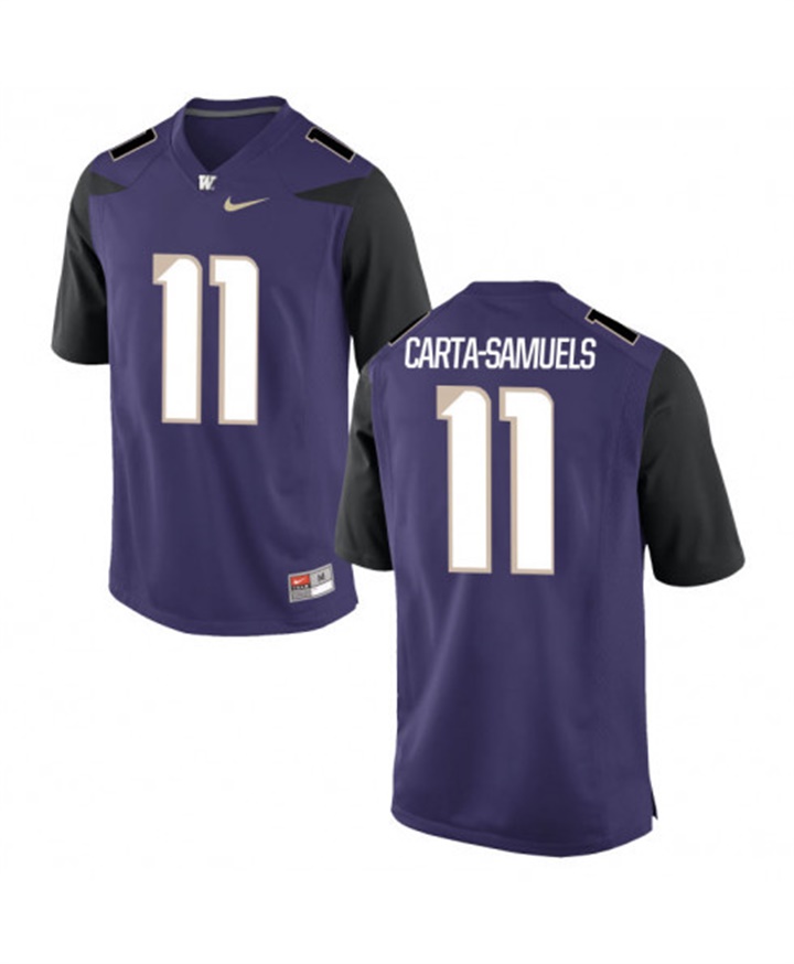 washington huskies purple k.j. carta samuels college football jersey