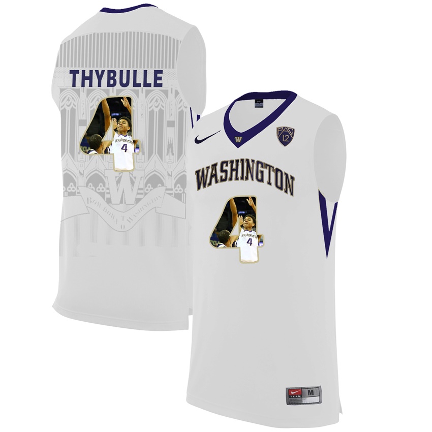 washington huskies white 4 matisse thybulle ncaa college basketball player portrait fashion jersey