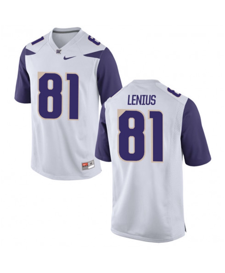 washington huskies white brayden lenius college football jersey
