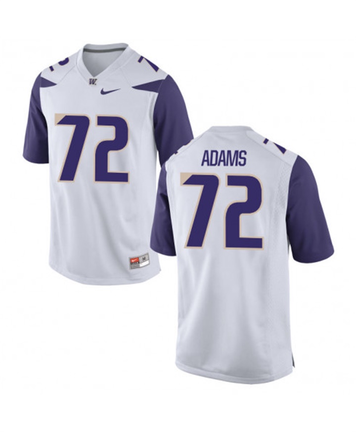 washington huskies white trey adams college football jersey