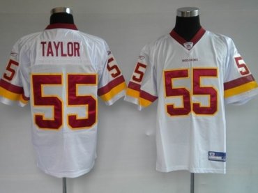 washington red skins 55 taylor white
