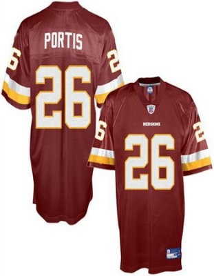 washington redskins #26 clinton portis red