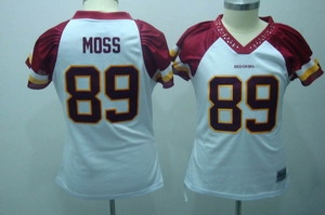 washington redskins 89 moss white 2010 womens field flirt fashion jersey